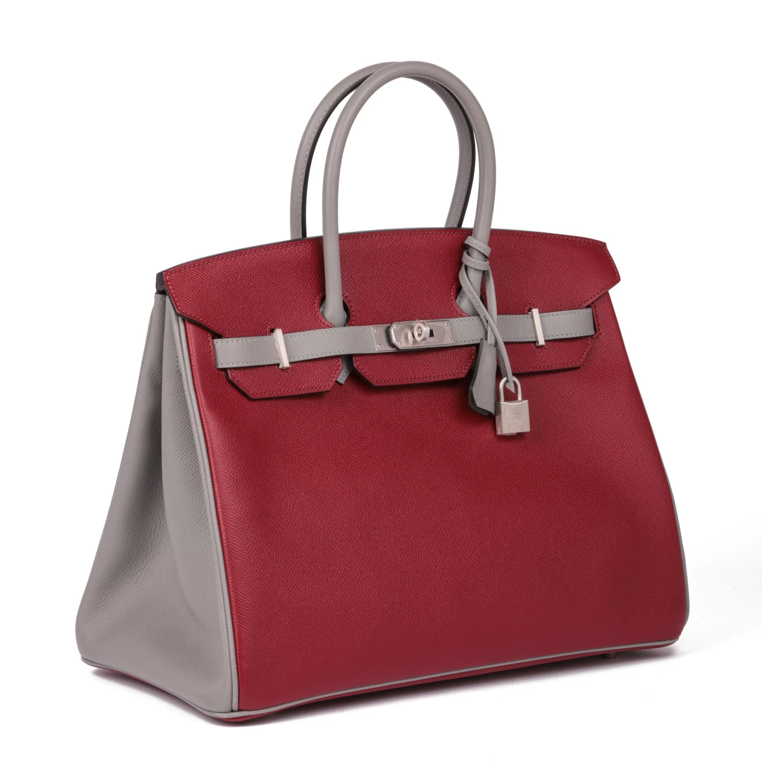 Xupes Hermes Rouge Grenat & Gris Mouette Epsom Leather HSS Special Order Birkin 35cm Retourne Tote 4 Xupes Hermes Rouge Grenat & Gris Mouette Epsom Leather HSS Special Order Birkin 35cm Retourne Tote - Image 2