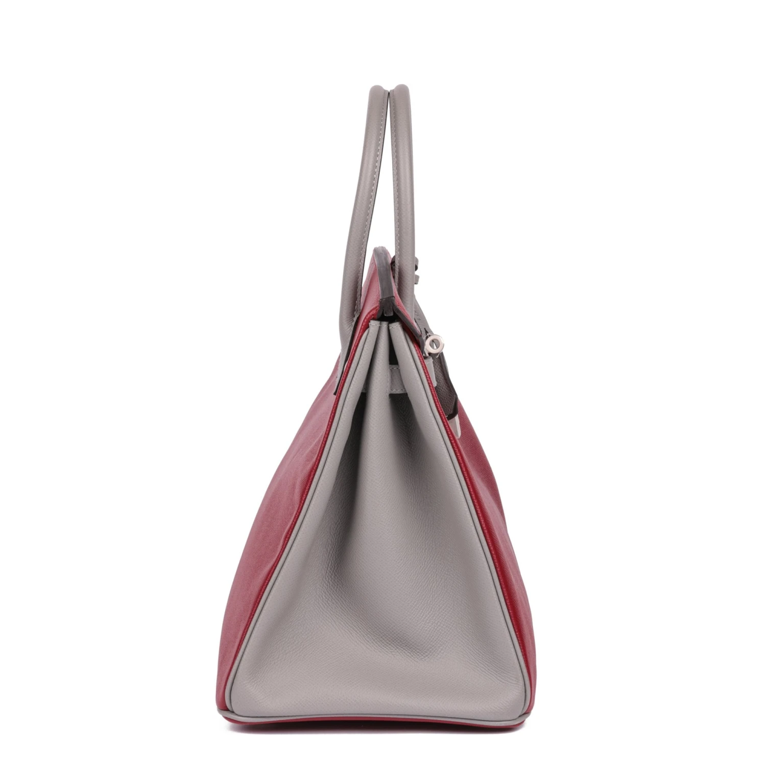 Xupes Hermes Rouge Grenat & Gris Mouette Epsom Leather HSS Special Order Birkin 35cm Retourne Tote 5 Xupes Hermes Rouge Grenat & Gris Mouette Epsom Leather HSS Special Order Birkin 35cm Retourne Tote - Image 3