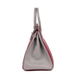 Xupes Hermes Rouge Grenat & Gris Mouette Epsom Leather HSS Special Order Birkin 35cm Retourne Tote 14 Xupes Hermes Rouge Grenat & Gris Mouette Epsom Leather HSS Special Order Birkin 35cm Retourne Tote -Best Jewelry Store 003 Rouge Grenat Gris Mouette Epsom Leather HSS Special Order Birkin 35cM Retourne