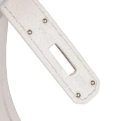 Xupes Hermes Blanc, Gris Perle Clemence Leather & Sanguine Niloticus Lizard Leather Club Birkin 35cm Retourne Tote -Best Jewelry Store 008 Blanc Gris Perle Clemence Leather Sanguine Niloticus Lizard Leather Club Birkin 35cm Retourne