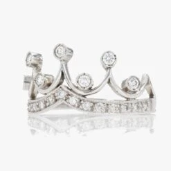 Sarl Baume New Diamond 18 Karat White Gold Tiara Ring -Best Jewelry Store 08 01602 master