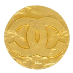 AMORE Vintage CHANEL Medallion Brooch Pin Gold 94P 120504
