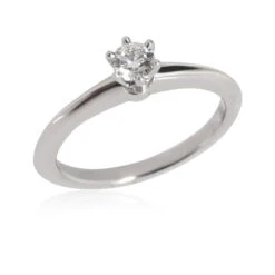 My Gemma TIFFANY & CO. Diamond Solitaire Engagement Ring In Platinum G VS1 0.21 CTW -Best Jewelry Store 112114 pv
