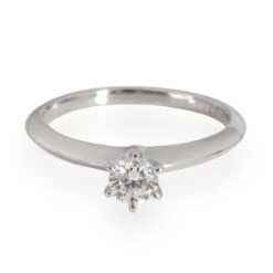 My Gemma TIFFANY & CO. Solitaire Diamond Engagement Ring In Platinum G VS1 0.22 CTW