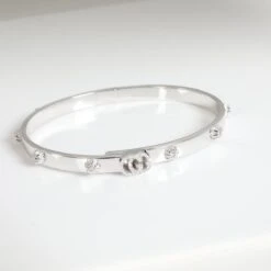My Gemma GUCCI Running G Diamond Slim Bangle In 18 White Gold 0.41 CTW -Best Jewelry Store 117356 id