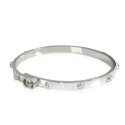My Gemma GUCCI Running G Diamond Slim Bangle In 18 White Gold 0.41 CTW -Best Jewelry Store 117356 sv