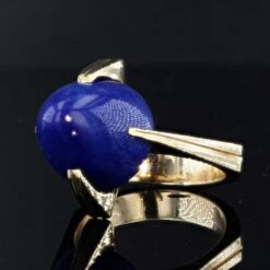 Sarl Baume French 1970s Lapis Lazuli 18 Karat Yellow Gold Ring -Best Jewelry Store 11 master 5e0ceb09 7edd 4a38 9179 a9d66119ee99