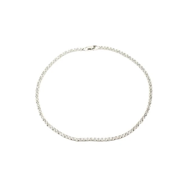 Style Tribute Swarovski Matrix Tennis Necklace In Silver Metal 7 Style Tribute Swarovski Matrix Tennis Necklace In Silver Metal - Image 5