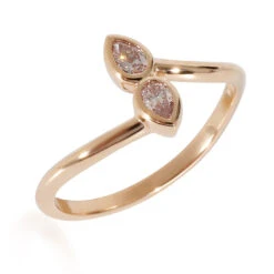 My Gemma Pink Pear Shaped Diamonds Mirror Ring In 18K Rose Gold, 0.16 Ctw -Best Jewelry Store 121779 av