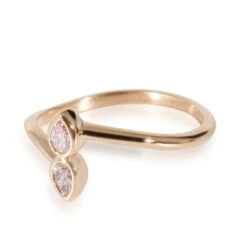 My Gemma Pink Pear Shaped Diamonds Mirror Ring In 18K Rose Gold, 0.16 Ctw -Best Jewelry Store 121779 sv
