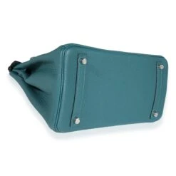 My Gemma HERMES Verso Vert Bosphore & Bleu Ocean Togo Birkin 30 PHW -Best Jewelry Store 123099 clasp
