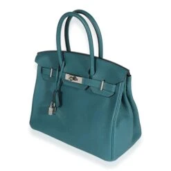 My Gemma HERMES Verso Vert Bosphore & Bleu Ocean Togo Birkin 30 PHW -Best Jewelry Store 123099 sv