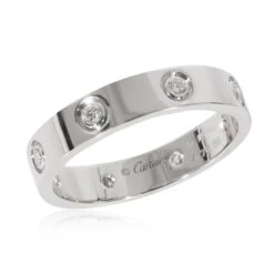My Gemma CARTIER Love Diamond Band In 18k White Gold 0.19 CTW -Best Jewelry Store 127873 av