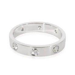 My Gemma CARTIER Love Diamond Band In 18k White Gold 0.19 CTW -Best Jewelry Store 127873 sv
