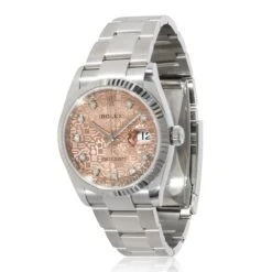 My Gemma ROLEX Datejust 126234 Men's Watch In 18kt Stainless Steel/White Gold