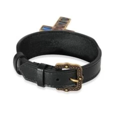 My Gemma GUCCI Leather Lion Head & Jewel Toned Cross Gold-Tone Bracelet -Best Jewelry Store 128382 sv