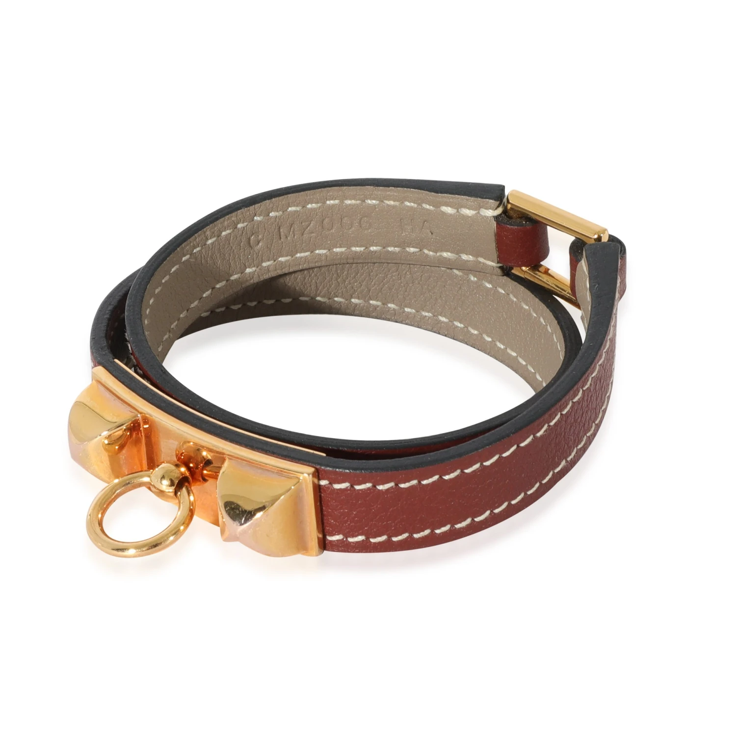 My Gemma HERMES Rivale Double Tour Bracelet In Brown Swift Calfskin 5 My Gemma HERMES Rivale Double Tour Bracelet In Brown Swift Calfskin - Image 3