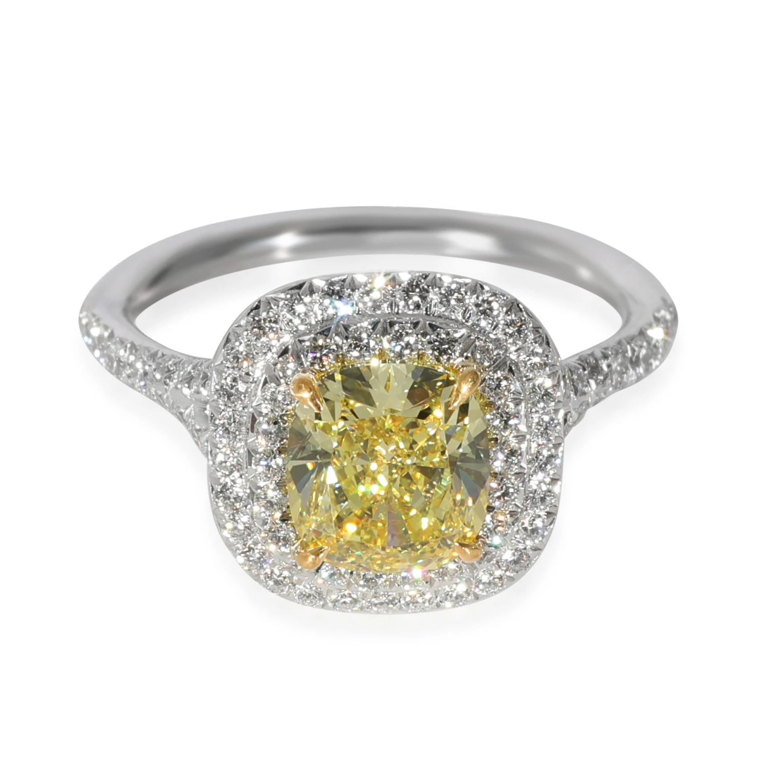 My Gemma TIFFANY & CO. Soleste Yellow Diamond Engagement Ring In 18k Gold & Platinum 1.98 3 My Gemma TIFFANY & CO. Soleste Yellow Diamond Engagement Ring In 18k Gold & Platinum 1.98