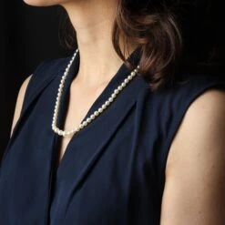 Sarl Baume 1950s Cultured Round White Pearl Necklace -Best Jewelry Store 12 009 3 master