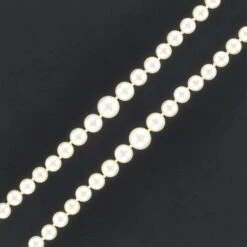 Sarl Baume 1950s Cultured Round White Pearl Necklace -Best Jewelry Store 12 009 detail master