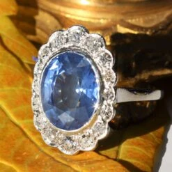 Sarl Baume 1930s Art Deco 5.80 Carat Sapphire Diamonds Platinum 18 Karat White Gold Ring -Best Jewelry Store 12 master 2f67f562 a16c 49fe 9738 ebbf136a45bc
