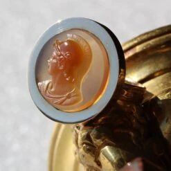 Sarl Baume 20th Century Agate Cameo 18 Karat Rose Gold Antique Ring -Best Jewelry Store 12 master d4d38a75 3678 4030 8de8 f9ab4875be38