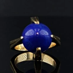 Sarl Baume French 1970s Lapis Lazuli 18 Karat Yellow Gold Ring -Best Jewelry Store 12 master d8e00075 df97 4c1b a579 d34deadfb9bd