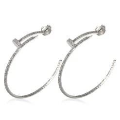 My Gemma CARTIER Juste Un Clou Diamond Hoop Earring In 18K White Gold 1.26 CTW 10 My Gemma CARTIER Juste Un Clou Diamond Hoop Earring In 18K White Gold 1.26 CTW -Best Jewelry Store 131692 sv