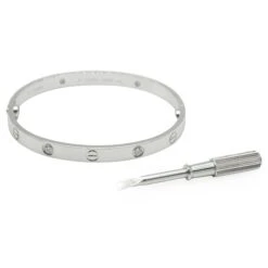 My Gemma CARTIER Love Bracelet, 4 Diamonds [White Gold] -Best Jewelry Store 134998 av