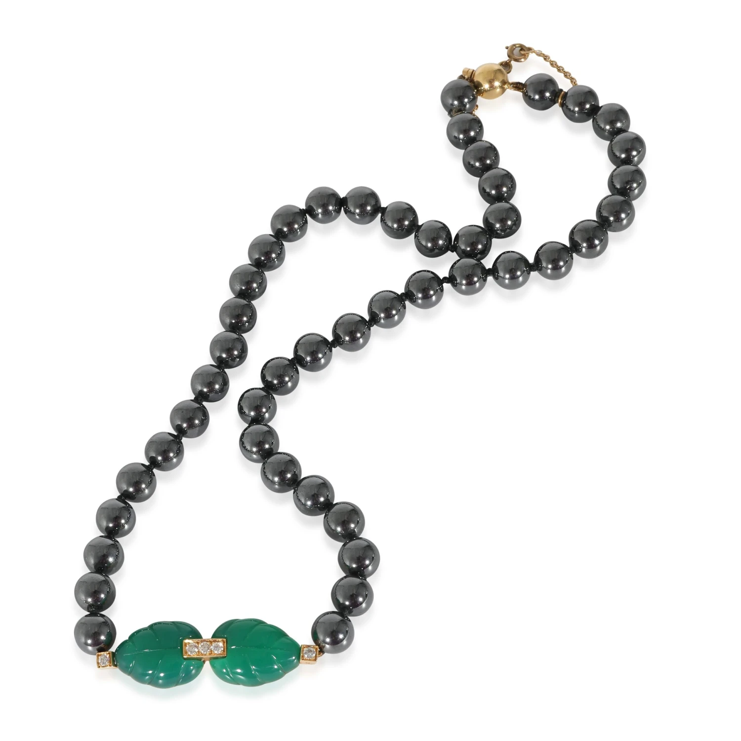 My Gemma CARTIER Patiala Hematite Beads & Diamond Necklace In 18K Yellow Gold 0.15 CTW 4 My Gemma CARTIER Patiala Hematite Beads & Diamond Necklace In 18K Yellow Gold 0.15 CTW - Image 2