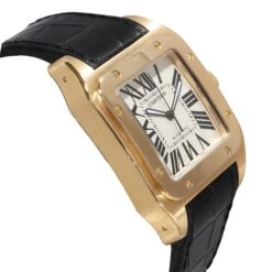 My Gemma CARTIER Santos 100 W20071Y1 Men's Watch In 18kt Yellow Gold -Best Jewelry Store 135463 rv