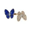 My Gemma VAN CLEEF & ARPELS Butterfly Ring With Lapis Lazuli & Diamonds 18k Gold 0.99 CTW -Best Jewelry Store 135629 fv