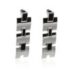 My Gemma HERMES Black Lacquer Palladium Eileen Long Drop Earrings