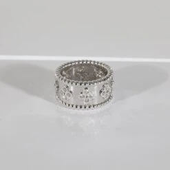 My Gemma VAN CLEEF & ARPELS Perlee Ring In 18k White Gold 0.62 CTW -Best Jewelry Store 136107 id