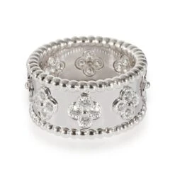 My Gemma VAN CLEEF & ARPELS Perlee Ring In 18k White Gold 0.62 CTW -Best Jewelry Store 136107 sv