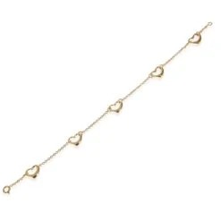 My Gemma TIFFANY & CO. Elsa Peretti Open Heart 5 Station Bracelet In 18K Yellow Gold -Best Jewelry Store 136245 pv
