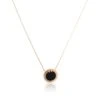 My Gemma TIFFANY & CO. T Black Onyx & Diamond Circle Pendant In 18K Rose Gold 0.05 CTW -Best Jewelry Store 136792 fv