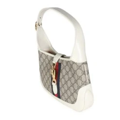 My Gemma GUCCI Beige Ebony Mystique White GG Supreme Web Small Jackie 1961 -Best Jewelry Store 137069 sv