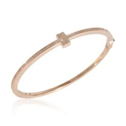 My Gemma TIFFANY & CO. Tiffany T Hinged Bracelet In 18k Rose Gold 0.33 CTW -Best Jewelry Store 137118 pv
