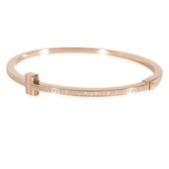 My Gemma TIFFANY & CO. Tiffany T Hinged Bracelet In 18k Rose Gold 0.33 CTW -Best Jewelry Store 137118 sv