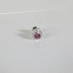 My Gemma TIFFANY & CO. Soleste Halo Pink Sapphire & Diamond Earrings In Platinum -Best Jewelry Store 138540 id