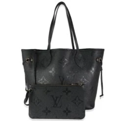 My Gemma LOUIS VUITTON Black Giant Monogram Empreinte Neverfull MM