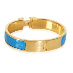 My Gemma HERMES Clic H Blue Bracelet In Gold Plated 10 My Gemma HERMES Clic H Blue Bracelet In Gold Plated -Best Jewelry Store 139650 pv