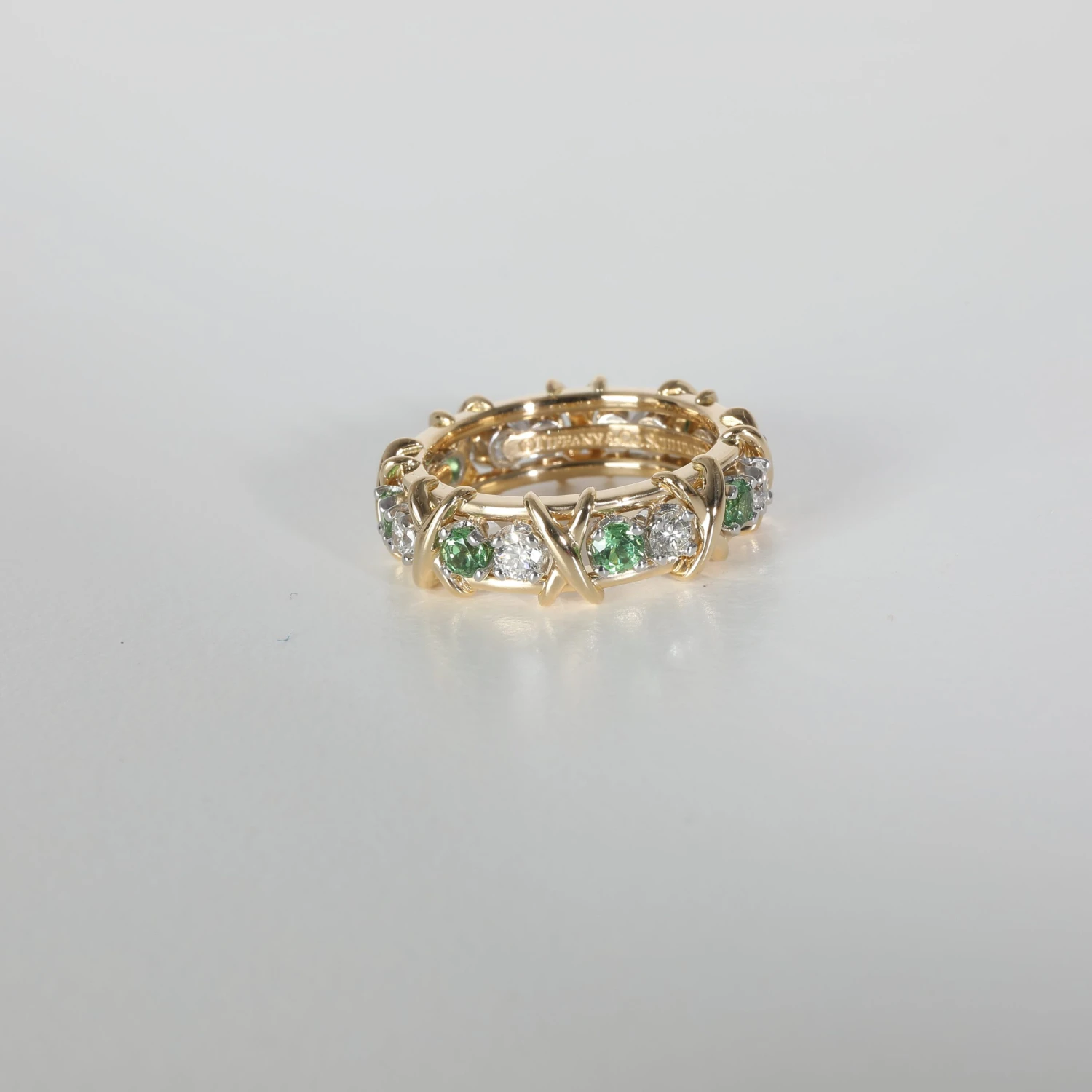 My Gemma TIFFANY & CO. Schlumberger Tsavorite Diamond Band In 18k Yellow Gold/Platinum 0. 8 My Gemma TIFFANY & CO. Schlumberger Tsavorite Diamond Band In 18k Yellow Gold/Platinum 0. - Image 6