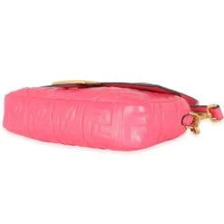 My Gemma FENDI Lampone Nappa FF 1974 Embossed Medium Baguette NM -Best Jewelry Store 139904 box