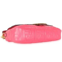 My Gemma FENDI Lampone Nappa FF 1974 Embossed Medium Baguette NM -Best Jewelry Store 139904 clasp