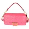 My Gemma FENDI Lampone Nappa FF 1974 Embossed Medium Baguette NM -Best Jewelry Store 139904 fv