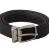 Style Tribute Dolce & Gabbana Men's Black Grosgrain Leather Silver Tone Metal Buckle Belt 2 Style Tribute Dolce & Gabbana Men's Black Grosgrain Leather Silver Tone Metal Buckle Belt -Best Jewelry Store 147997891