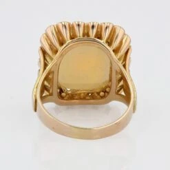 Sarl Baume 1960s 7.32 Carat Opal Diamond 18 Carat Rose Gold Retro Ring -Best Jewelry Store 14 20203 master