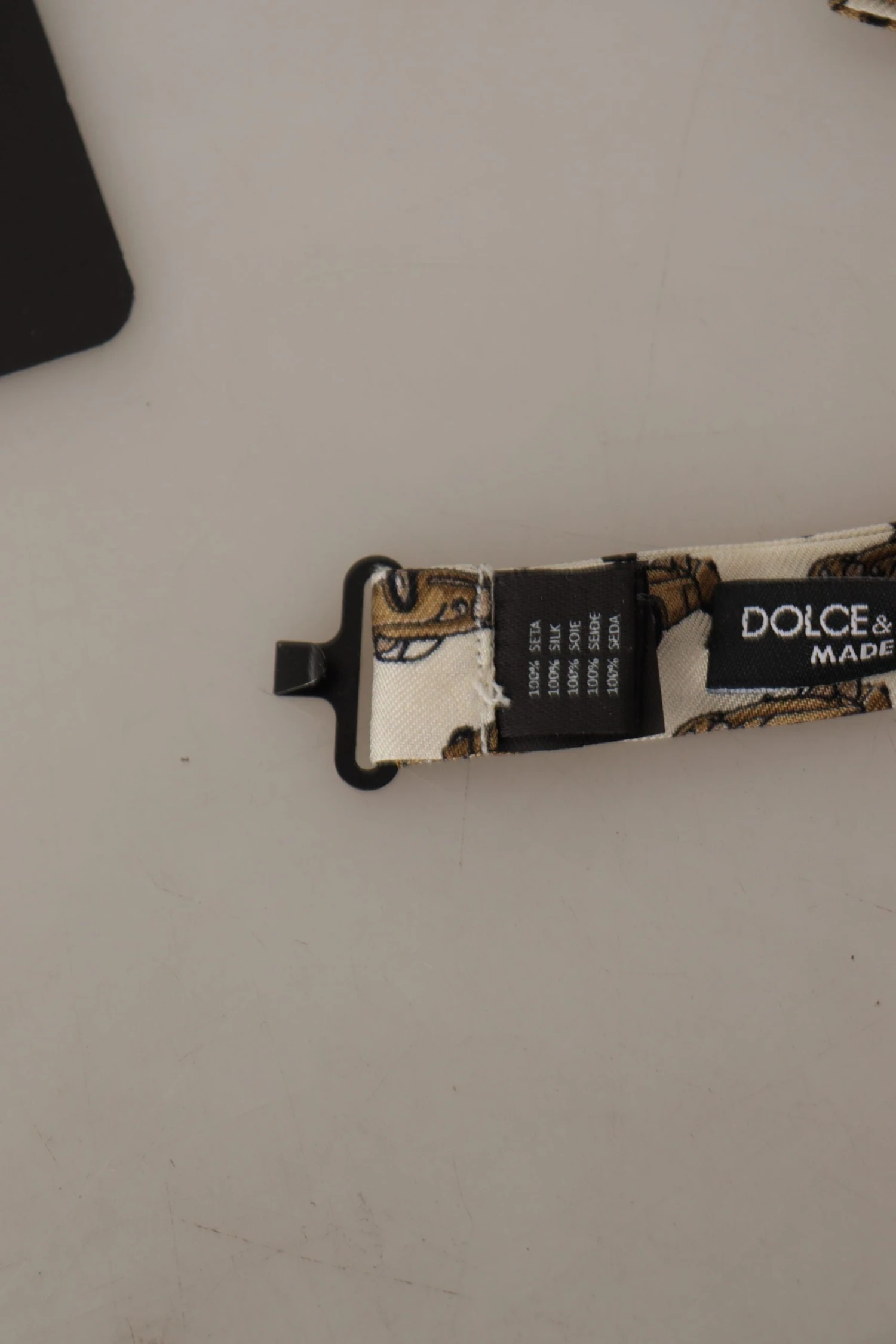 Style Tribute Dolce & Gabbana Men's White Orange Car Print Adjustable Neck Papillon Bow Tie 7 Style Tribute Dolce & Gabbana Men's White Orange Car Print Adjustable Neck Papillon Bow Tie - Image 5